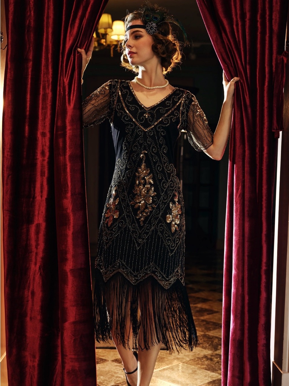 NWT 1920s Great Gatsby Flapper Dress